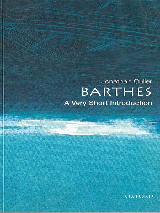 Title details for Barthes by Jonathan Culler - Wait list